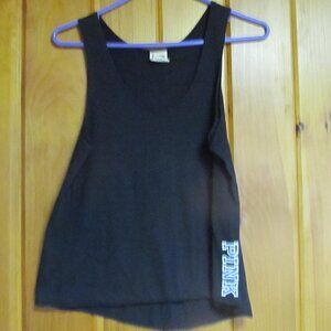 Victorias Secret Pink Black Tank Top sz XS Pink Brand sz extra Small T shirt Top
